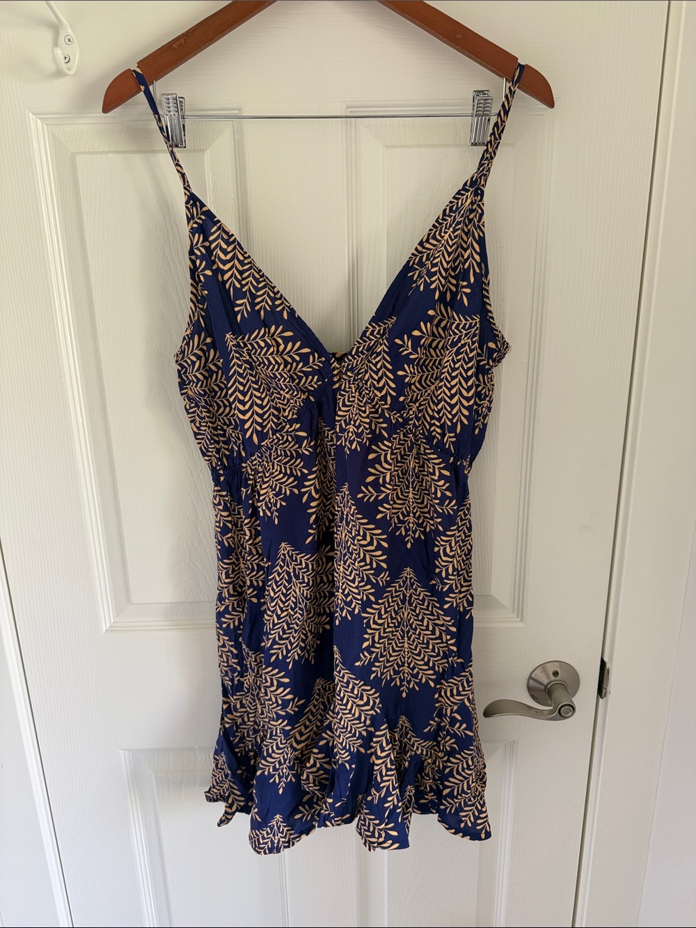 NWT Cupshe Navy Blue Floral Print Spaghetti Strap Dress